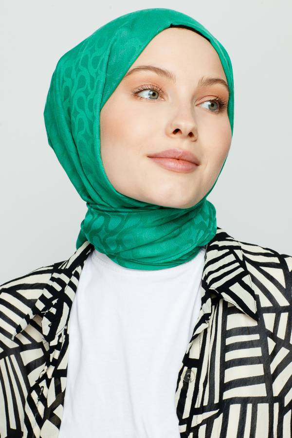 BENETTON YEŞİLİ BLOOM DESEN ŞAL - 3